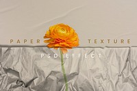 Crumpled paper texture psd effect easy-to-use