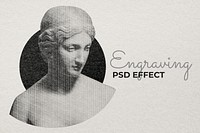 Engraving PSD effect photoshop add-on