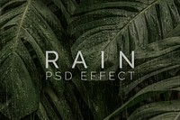 Rain overlay PSD effect photoshop add-on