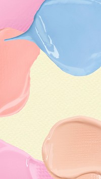 Pastel mobile wallpaper background psd, paint smudge texture