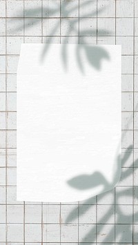 Paper note background wallpaper psd on aesthetic leaf shadow