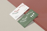 Business card mockup, aesthetic branding design psd