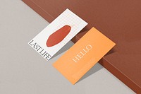 Business card mockup, aesthetic branding design psd