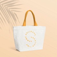 Canvas tote bag mockup psd, summer design 