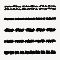 Ink pattern brush stroke illustration vector set