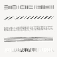 Ink pattern illustrator brush vector seamless pattern set