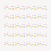 Rainbow illustrator brush vector doodle seamless pattern brush set