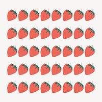 Strawberry pattern brush illustrator vector seamless set