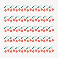 Cherry illustration brush vector doodle seamless pattern brush set