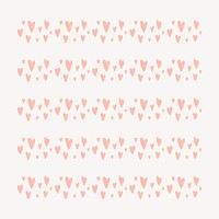 Heart illustrator brush vector doodle seamless pattern brush set