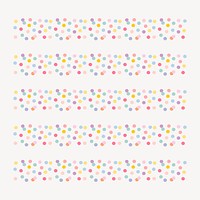 Polka dots brush illustrator vector seamless pattern set