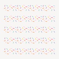 Seamless sprinkles illustration brush stroke vector set