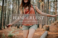 Travel Photoshop filter effect preset PSD, blogger & influencer wanderlust warm tone easy add-on