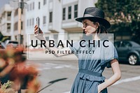 Urban Photoshop preset filter effect PSD, blogger & influencer urban chic city lifestyle easy overlay add-on