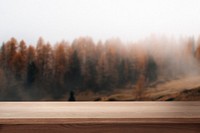 Nature product backdrop mockup psd, pine tree and mountain