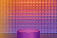 Gradient product backdrop, neon purple stand