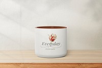 Coffee mug mockup, minimal customizable design psd