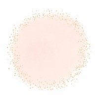 Gold circle frame on a pastel pink background vector