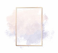Gold frame on a pastel pink and purple background