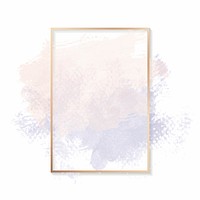 Gold frame on a pastel pink and purple background vector