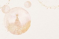 Aesthetic Christmas background, snow globe design in watercolor & glitter 