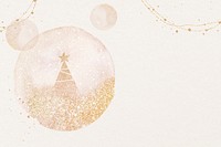 Christmas holiday background, snow globe design in watercolor & glitter psd