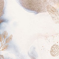 Aesthetic Christmas Instagram post background, watercolor glitter vector