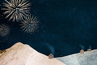 Fireworks background, New Year's Eve design psd