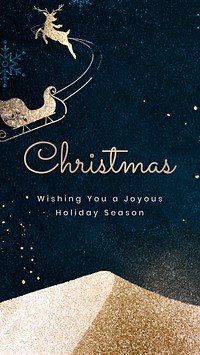 Christmas iPhone wallpaper template, festive holiday design vector