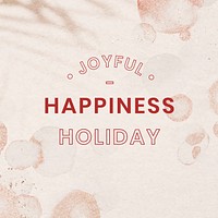 Happy holiday Facebook post template, greetings for social media vector