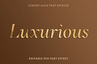 3D text effect PSD, luxury gold high quality template