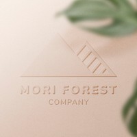 Aesthetic business logo effect, embossed paper texture, professional template design psd