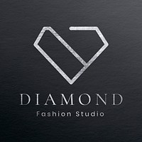 Embossed foil logo effect, business template in silver for jewelry brands psd