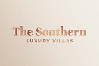 Luxury gold effect, hotel logo template in 3D modern design psd