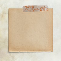 Vintage note paper mockup, eco-friendly, blank design psd