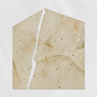 Torn paper mockup, vintage blank brown design space  psd