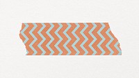 Zig-zag washi tape clipart, pattern stationery psd