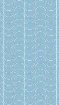 Wave pattern phone wallpaper, blue abstract lines