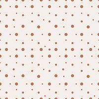 Aesthetic pattern background, beige polka dot vector