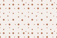 Aesthetic pattern background, beige polka dot