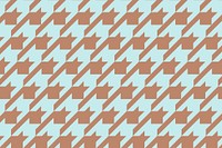 Blue fabric pattern background, brown geometric