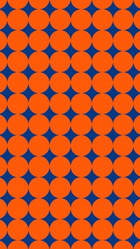 Geometric pattern mobile wallpaper, orange circle