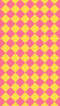 Pink check pattern phone wallpaper, geometric design