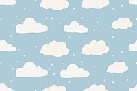 Blue cloud pattern background, cute weather psd
