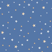 Star pattern background, aesthetic blue psd