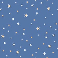 Star pattern background, aesthetic blue vector