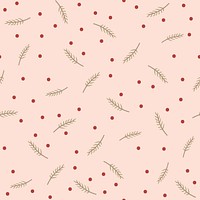 Pink winter background, Christmas pattern vector