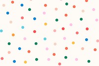 Cute polka dot background, colorful pattern vector