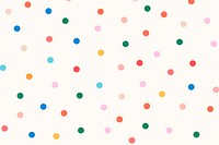 Cute polka dot background, colorful pattern psd