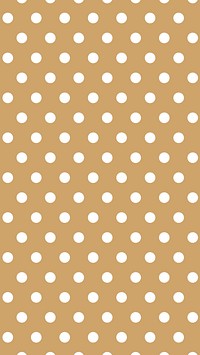 Polka dot phone wallpaper, brown pattern